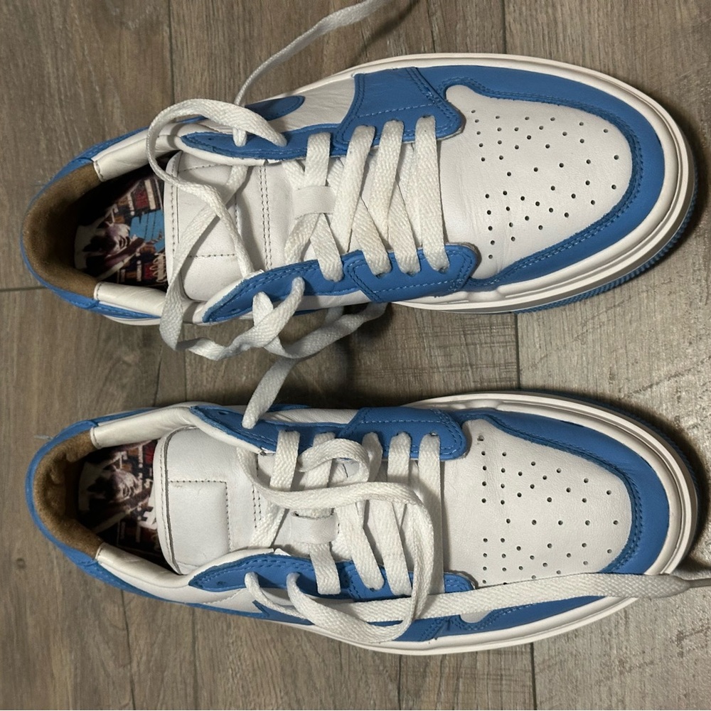 Nike White and Blue Sneakers